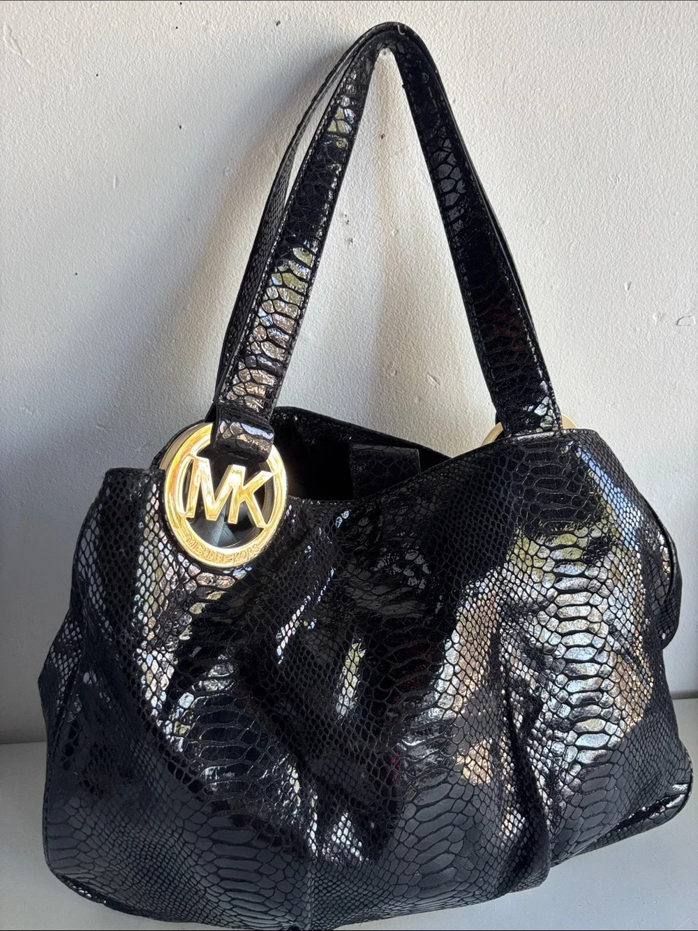 Michael Kors Python Embossed leather Hobo Bag